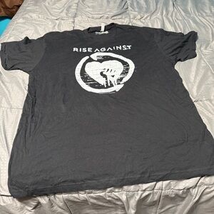 rise against Black T shirt Size xxl White Logo 100% Cotton